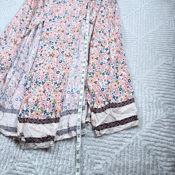 Chelsea & Violet Cold Shoulder Halter Midi Dress Women's S Peasant Cottagecore - Picture 6 of 11